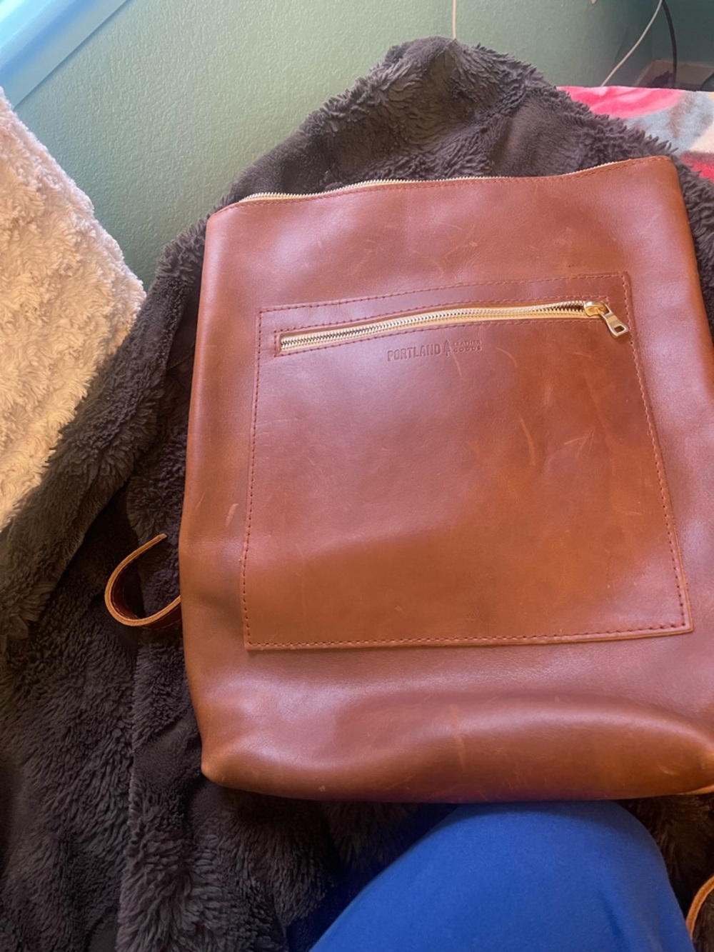 Portland leather goods laptop backpack